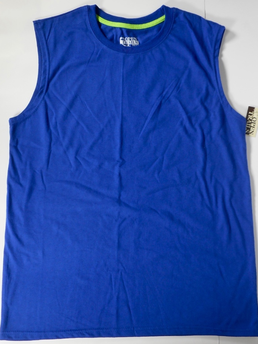 NWT Open Trails Mens Royal Blue M L Sleeveless Muscle Tshirt Sleeveless